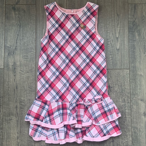 Gymboree Pink Plaid Sleeveless Dress Size 8